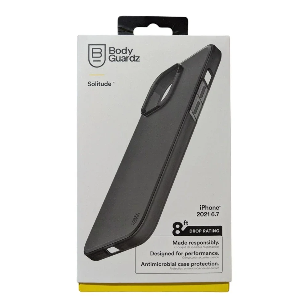 G7. Body Guardz Solitude Series‎ Hard Case for Apple iPhone 13 Pro Max - Black